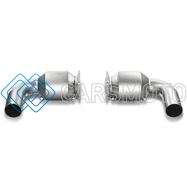 AKRAPOVIC L-PO997TFLS-100 LINK PIPE TITANIUM С КАТАЛИЗАТОРОМ ДЛЯ PORSCHE 911 TURBO/TURBO S (997)