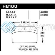 HAWK PERFORMANCE HB100V.480 WILWOOD DL OUTLAW / SIERRA DTC-50 BRAKE PADS