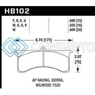 HAWK PERFORMANCE HB102F.800 HPS STREET BRAKE PADS