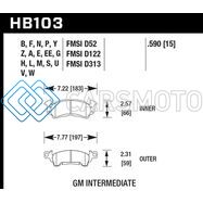 HAWK PERFORMANCE HB103F.590 HPS STREET BRAKE PADS