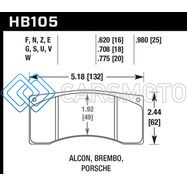 HAWK PERFORMANCE HB105G.775 BREMBO/ALCON DTC-60 RACE BRAKE PAD SETS