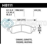 HAWK PERFORMANCE HB111F.610 94-04 MUSTANG COBRA / 88-95 CORVETTE 5.7L / 88-92 CAMARO W/ HVY DUTY BRAKES FRONT HPS STREET BR