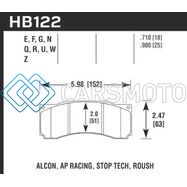 HAWK PERFORMANCE HB122F.710 STOPTECH ST-60 CALIPER HPS STREET BRAKE PADS