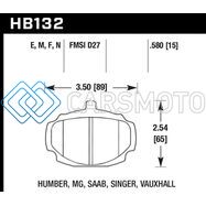 HAWK PERFORMANCE HB132N.580 HP+ STREET BRAKE PADS