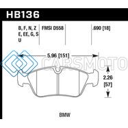 HAWK PERFORMANCE HB136F.690 HPS STREET BRAKE PADS