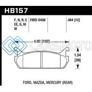 HAWK PERFORMANCE HB157E.484 89-93 MIATA BLUE 9012 RACE REAR BRAKE PADS D458