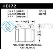HAWK PERFORMANCE HB172F.595 HPS STREET BRAKE PADS