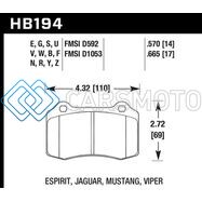 HAWK PERFORMANCE HB194U.570 2010 CAMARO SS DTC-70 RACE REAR BRAKE PADS