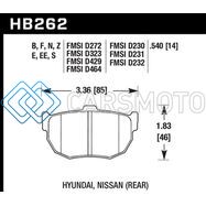 HAWK PERFORMANCE HB262E.540 89-97 NISSAN 240SX SE BLUE 9012 RACE REAR BRAKE PADS