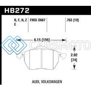 HAWK PERFORMANCE HB272F.763A 00-06 AUDI TT/TT QUATTRO / 96-06 VW (VARIOUS) HPS STREET FRONT BRAKE PADS