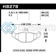 HAWK PERFORMANCE HB278F.583 HPS STREET BRAKE PADS