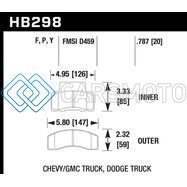 HAWK PERFORMANCE HB298F.787 HPS STREET BRAKE PADS