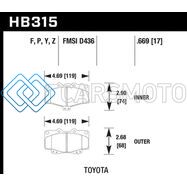 HAWK PERFORMANCE HB315F.669 HPS STREET BRAKE PADS