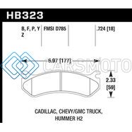 HAWK PERFORMANCE HB323Y.724 CHEVY / GMC TRUCK / HUMMER LTS STREET REAR BRAKE PADS