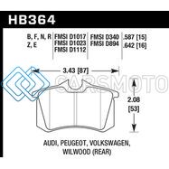 HAWK PERFORMANCE HB364F.587 HPS STREET BRAKE PADS
