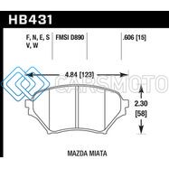 HAWK PERFORMANCE HB431E.606 01-05 MIATA W/ SPORT SUSPENSION BLUE 9012 FRONT BRAKE PADS D890