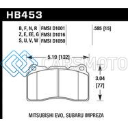 HAWK PERFORMANCE HB453E.585 03-06 EVO / 04-09 STI / 09-10 GENESIS COUPE (TRACK ONLY) / 2010 CAMARO SS BLUE RACE FRONT BRAKE