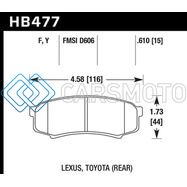 HAWK PERFORMANCE HB477F.610 HPS STREET BRAKE PADS