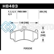 HAWK PERFORMANCE HB483G.635 PORSCHE GT3 DTC-60 STREET FRONT BRAKE PADS