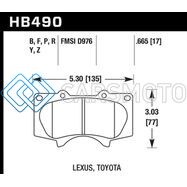 HAWK PERFORMANCE HB490P.665 SUPER DUTY STREET BRAKE PADS