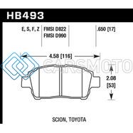 HAWK PERFORMANCE HB493F.650 04-07 XA/XB / 2000 MR2 SPYDER D990 HPS STREET FRONT BRAKE PADS