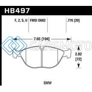 HAWK PERFORMANCE HB497B.776 99-09 / 11-12 MERCEDES SL CLASS HPS 5.0 FRONT BRAKE PADS