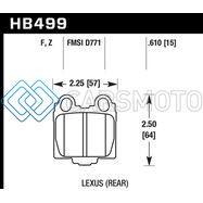 HAWK PERFORMANCE HB499F.610 00-05 LEXUS IS300 HPS STREET REAR BRAKE PADS