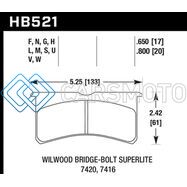 HAWK PERFORMANCE HB521F.800 HPS STREET BRAKE PADS