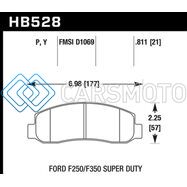 HAWK PERFORMANCE HB528P.811 05-11 FORD F250/F350 / 2011 FORD F550 SUPERDUTY STREET FRONT BRAKE PADS