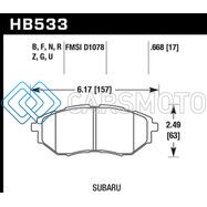 HAWK PERFORMANCE HB533U.668 SUBARU TRIBECA / LEGACY DTC-70 RACE FRONT BRAKE PADS