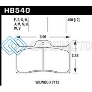 HAWK PERFORMANCE HB540F.490 HPS STREET BRAKE PADS