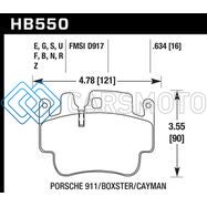 HAWK PERFORMANCE HB550Z.634 PERFORMANCE CERAMIC STREET BRAKE PADS