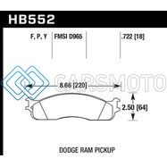 HAWK PERFORMANCE HB552P.722 SUPER DUTY STREET FRONT BRAKE PADS