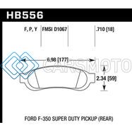 HAWK PERFORMANCE HB556P.710 SUPER DUTY STREET BRAKE PADS
