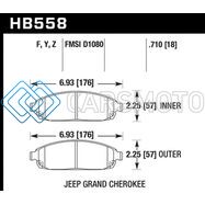 HAWK PERFORMANCE HB558F.710 HPS STREET BRAKE PADS