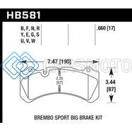 HAWK PERFORMANCE HB581F.660 09 NISSAN GT-R R35 HPS STREET FRONT BRAKE PADS
