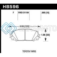 HAWK PERFORMANCE HB596B.690 07-16 TOYOTA YARIS HPS 5.0 FRONT BRAKE PADS
