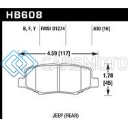 HAWK PERFORMANCE HB608F.630 HPS STREET BRAKE PADS
