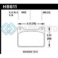 HAWK PERFORMANCE HB611W.490 WILWOOD 7912 DTC-30 RACE BRAKE PADS