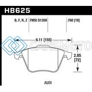 HAWK PERFORMANCE HB625F.760 HPS STREET BRAKE PADS