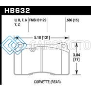 HAWK PERFORMANCE HB632Y.586 2005 ASTON MARTIN DB9 LTS STREET FRONT BRAKE PADS