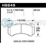 HAWK PERFORMANCE HB649F.605 HPS STREET BRAKE PADS