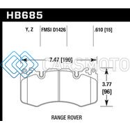 HAWK PERFORMANCE HB685Y.610 10-11 RANGE ROVER/RANGE ROVER SPORT SUPERCHARGED LTS FRONT BRAKE PADS