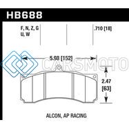 HAWK PERFORMANCE HB688B.710 AP RACING/ALCON HPS 5.0 BRAKE PADS
