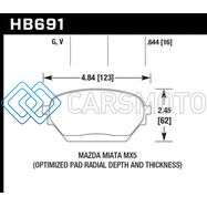 HAWK PERFORMANCE HB691G.644 06-14 MAZDA MX-5 DTC-60 RACE FRONT BRAKE PADS