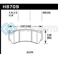 HAWK PERFORMANCE HB709B.630 HPS 5.0 BRAKE PADS FERRO-CARBON BLACK POWDER COAT 16MM PAD THICKNESS