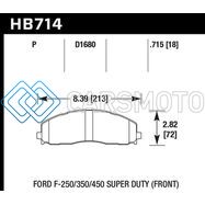 HAWK PERFORMANCE HB714P.715 2015 FORD F-250/350/450 SUPER DUTY FRONT BRAKE PADS