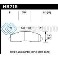 HAWK PERFORMANCE HB715P.713 2015 FORD F-250/350/450 SUPER DUTY REAR BRAKE PADS