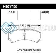 HAWK PERFORMANCE HB718B.654 AP RACING/ALCON HPS 5.0 BRAKE PADS