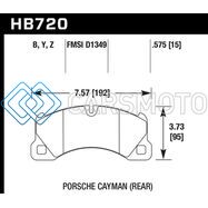 HAWK PERFORMANCE HB720Y.575 10-16 PORSCHE PANAMERA / 08-15 PORSCHE CAYENNE LTS STREET FRONT BRAKE PADS